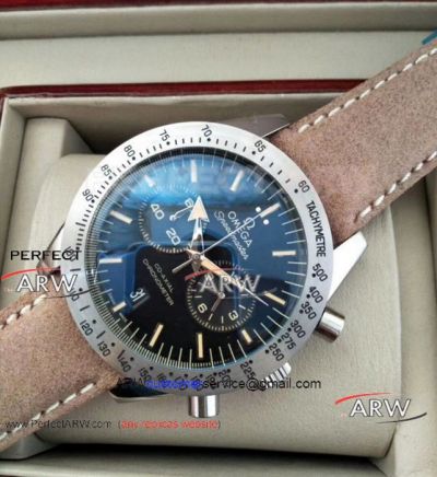 Perfect Replica Omega Speedmaster Chronograph Watch Black Dial